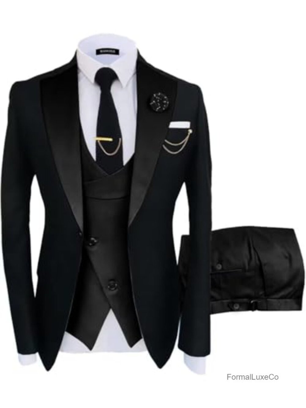 Men's 3 Piece Slim Fit Suit Set | Formal Wedding Prom Tuxedo Business Suit